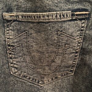 True Religion BECCA Mid Rise Bootcut Jeans in Blue Denim
